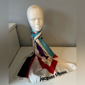 Jacques Tiffeau vintage silk scarf
